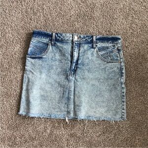 wild fable Light Blue Acid-Wash Denim Mini Skirt 14